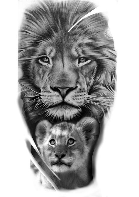 Parenthood Tattoo, Tattoos Inner Bicep, Ship Tattoo Sleeves, Lion Forearm Tattoos, Father Daughter Tattoos, Cubs Tattoo, Arm Sleeve Tattoos For Women, Tattoo Lion, Lion Tattoo Sleeves