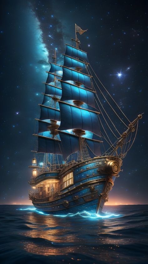 Pirate Ship Art, Sailing Art, Old Sailing Ships, Iphone Wallpaper Landscape, Underwater Art, Sailing Vessel, Ship Paintings, Fantasy Art Landscapes, Tall Ships