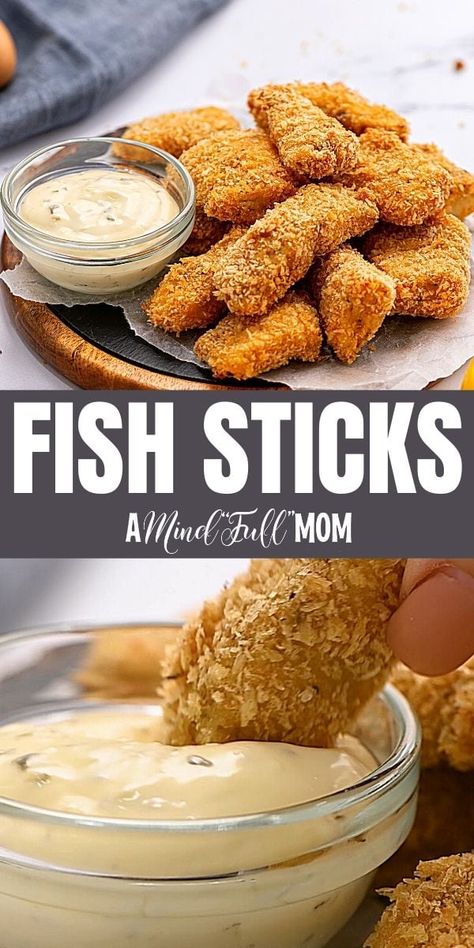 Recipes With Fish Sticks, Homemade Fish Sticks, Homemade Seasoning Salt, Oven Baked Fish, Frozen Fish, Homemade Tartar Sauce, Baked Chicken Tenders, Fish Sticks, Seafood Recipes Healthy