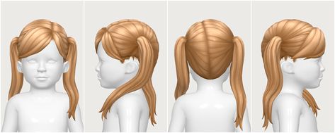 Euphoria Hair, Toddler Cc Sims 4, Sims 4 Toddler Clothes, Pelo Sims, Sims 4 Children, Sims 4 Mm Cc, Toddler Hairstyles Girl, Sims 4 Characters, Sims 4 Mm