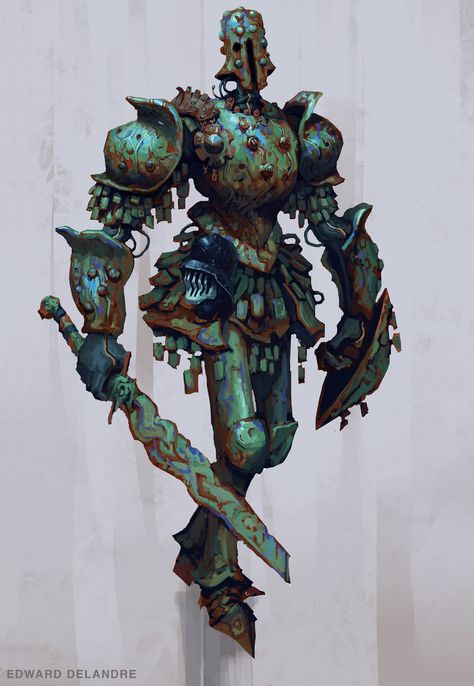 Edward Delandre, Arte Peculiar, Arte Robot, Art Shows, 다크 판타지, Monster Concept Art, Traditional Games, Robot Design, Robots Concept