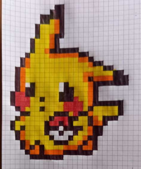 Minecraft Block Pixel Art, Pixel Art Ideas Anime, Pixel Art Small Easy, Pixel Art Pokemon Pikachu, Gojo Pixel Art, Pixel Art Nature, Minecraft Pixel Art Grid, Pixel Art Ideas Creative, Pixel Art Pikachu