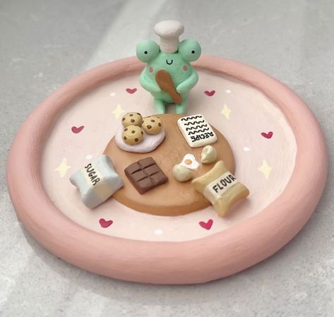 Polymer Clay Trinket Dish, Easy Clay Sculptures, Foam Clay, Clay Inspo, Clay Plates, Diy Air Dry Clay, Mini Diy, Air Dry Clay Projects, Memory Board