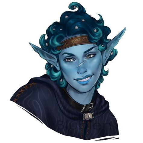 Water Elf Art, Female Water Genasi, Water Genasi Female, Water Character Design, Triton Dnd, Rachel Denton, Water Elf, Water Genasi, Sea Elf