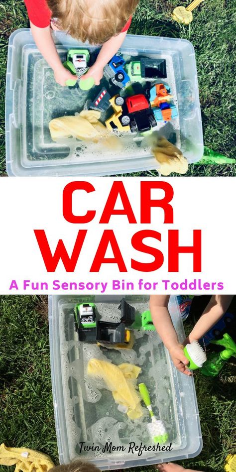 Sensory Bin For Toddlers, Toddler Sensory Bins, Transportation Activities, Easy Toddler Activities, Play Activity, Sensory Activities Toddlers, Sensory Activity, Toddler Sensory, Baby Activities