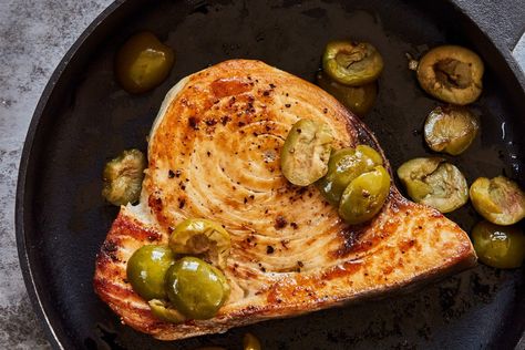 Broiled Swordfish Recipes, How To Cook Swordfish, Swordfish Loin Recipes, Best Way To Cook Swordfish Steaks, Fall Swordfish Recipes, Broiled Swordfish, Swordfish Recipes, Olive Recipes, Olive Relish