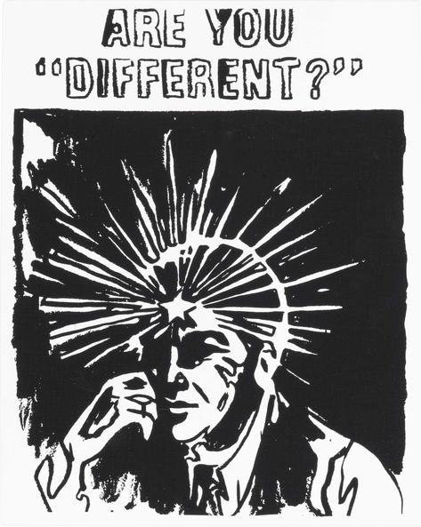 Andy Warhol (1928-1987) | Are You "Different?" (Positive) | 1980s, Paintings | Christie's Baba Jaga, Trash Art, Vintage Collage, Arte Inspo, Lithograph Print, Andy Warhol, 로고 디자인, Graphic Design Posters, Graphic Poster