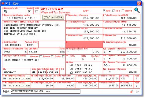 W-2 User Interface    W-2 Wage and Tax Statement - Data is entered onto windows that resemble the actual forms. Imports employee information from spreadsheets or delimited text files. Files Copy A electronically via SSA Business Services Online (SSABSO), on preprinted laser forms, or ordinary copy paper. Prepares employee and employer copies on either preprinted forms, ordinary copy paper, or PDF for eDelivery. Cpn Tradelines, 1099 Tax Form, W2 Forms, Payroll Checks, Cashier's Check, Sacred Earth, Irs Forms, American Express Credit Card, Price Plan