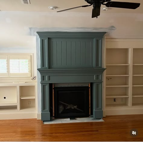 Refinishing Brick Fireplace, Bookshelf With Fireplace, Builtin Bookshelves, Bookshelf Fireplace, Log Burner Living Room, Home Paint Color, Downing Street, Tv Mount, Log Burner