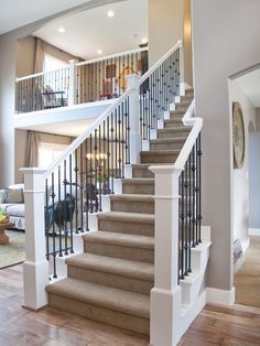 Hottest No Cost Carpet Stairs with iron spindles Style Among the fastest methods to revamp your tired old staircase would be to cover it with carpet. While #Carpet #Cost #Hottest #iron #spindles #Stairs #Style Iron Stairs, تحت الدرج, Stairs Railing, Design Stairs, Wrought Iron Stair Railing, White Stairs, Traditional Staircase, Iron Stair Railing, Iron Staircase