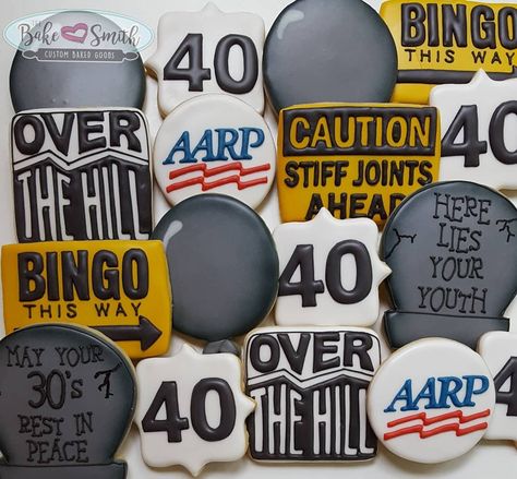 Tiffany Smith on Instagram: “I head over that hill is a few years. What do ya think....is the far side of the hill the best side? #overthehillcookies…” Tiffany Smith, Far Side, Pretty Cookies, Over The Hill, The Far Side, Fun Cookies, Birthday Cookies, Royal Icing Cookies, Man Birthday