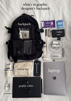 대학생 스타일, What's In My Backpack, Everyday Bag Essentials, Uni Bag, School Bag Essentials, Backpack Essentials, Inside My Bag, Purse Essentials, Handbag Essentials