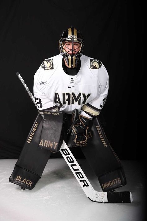 Ice Hockey Goalie Aesthetic, Goalie Helmet Design, Hockey Goalie Helmet Designs, Goalie Gear, Goalie Gloves, Goalie Pads, West Point, Hockey Goalie, Happy Love