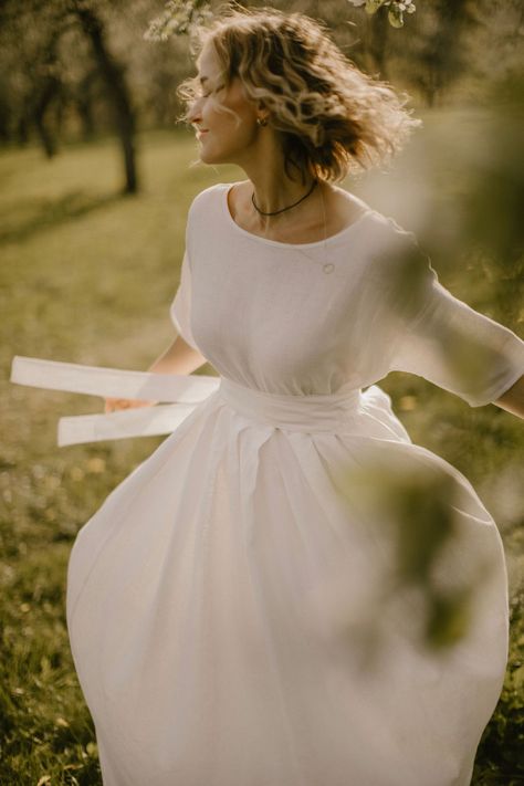 Bohemian Wedding Dress, Simple Wedding Dress, Casual Wedding Dress, Modest Bridal Dress, Linen Wedding Gown, Lithuanian Linen Dress. Modest Bridal Dresses, Wedding Dress Casual, Simple Wedding Dress Casual, Wedding Dress Modest, Linen Wedding Dress, Wedding Dress Simple, Linen Wedding, Modest Bridal, Simple Wedding Dress