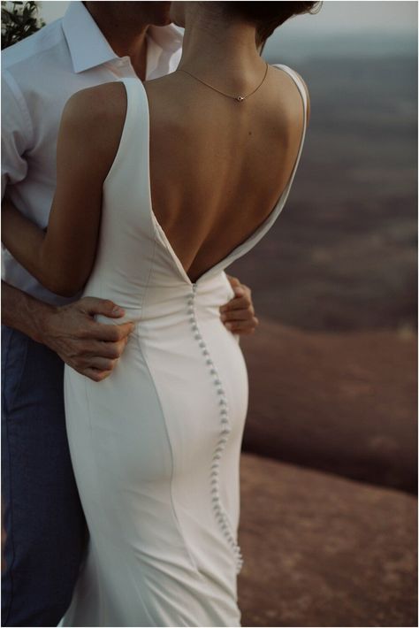 Back Button Down Wedding Dress, Open Back Wedding Dress With Buttons, Button Down The Back Wedding Dress, Button Up Wedding Dress Back, Button Up Back Wedding Dress, Buttons Down The Back Wedding Dress, Wedding Dress Back Buttons, Satin Open Back Wedding Dress, Button Wedding Dress Back Details