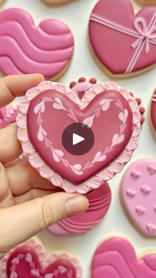 2.2M views · 226 reactions | The Graceful Baker on Reels | Jon Mero & LÒNIS · Feels This Good Valentines Cookie Decorating, Heart Cookies Decorated, Graceful Baker, Heart Shaped Sugar Cookies, Valentine Cookies Decorated, Valentine Sugar Cookies, Royal Iced Cookies, Breakfast Recipes Sweet, Decorating Videos