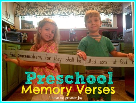 preschool memory verses Memory Verse Activities, Preschool Bible Verses, Memory Verse Games, Abc Bible Verses, Games For Preschoolers, Bible Homeschool, Bible Verse Memorization, Memory Verses, Scripture Memorization