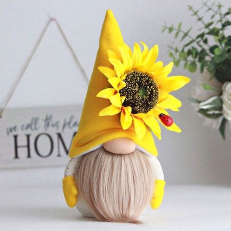 Honey Bee Home, Beard Designs, Swedish Tomte, Gnome Ornaments, Elf Doll, Sunflower Decor, Blue Dream, Childrens Gifts, Honey Bee