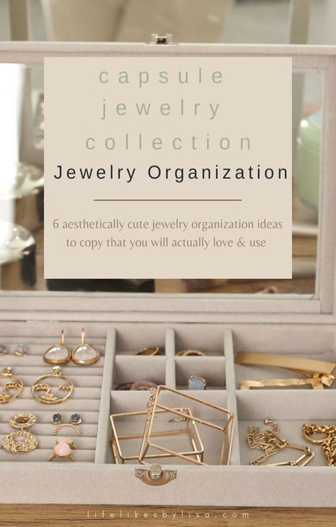 Jewelry, organizer jewelry, jewelry organization ideas, jewelry storage, capsule jewerly, capsule wardrobe accessories, organization ideas, storage ideas. #Jewelry #The #HandmadeJewelry #Jewelry #Tidiness #of #StatementJewelry #JewelryDesign #the #Exploring #Art #World #of #JewelryLovers #Organizers #Fashion Capsule Jewellery Collection, Organized Jewelry Ideas, Jewelry Capsule Collection, Organization Ideas Jewelry, Accessories Organization Ideas, Jewelry Capsule Wardrobe, Jewellery Organization, Wardrobe Basics List, Jewelry Organization Ideas