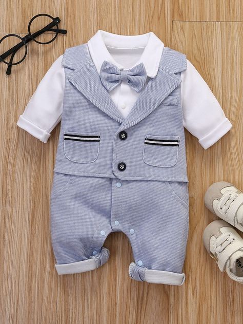 Blue and White Glamorous  Long Sleeve Cotton Colorblock Shirt  Slight Stretch All Baby Clothing Newborn Baby Boy Dress, Baby Boy Dressy Outfit Infants, Newborn Baby Boy Dress. Tay, Baby Boy Formal Wear, Baby Denim Shirt Boy, Boys Formal Wear, Colorblock Shirt, Kids Dress Boys, Shirt Jumpsuit