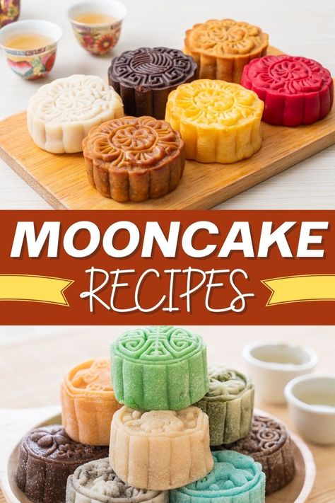 Forget about chocolate chip cookies because these mooncake recipes are sure to become your new faves. Sweet and scrumptious, I'm officially obsessed! Easy Mooncake, Easy Mooncake Recipe, Cookie Pudding Dessert, Mooncake Recipe, Fancy Desserts Recipes, International Desserts, Moon Cakes, Chinese Dessert, Fancy Desserts