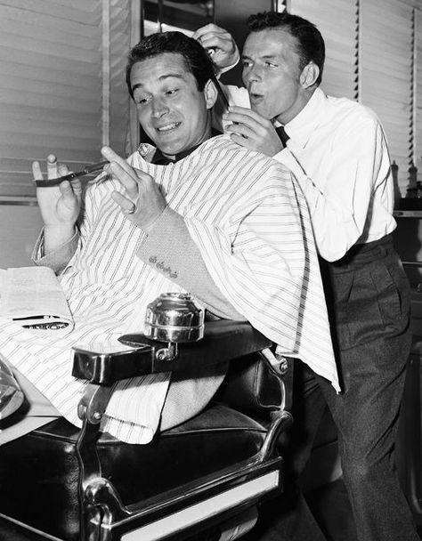 Vintage Barbershop, Roger Wilkerson, Perry Como, Vintage Barber, Salon Suites, The Barber, Golden Age Of Hollywood, Frank Sinatra, Vintage Hairstyles