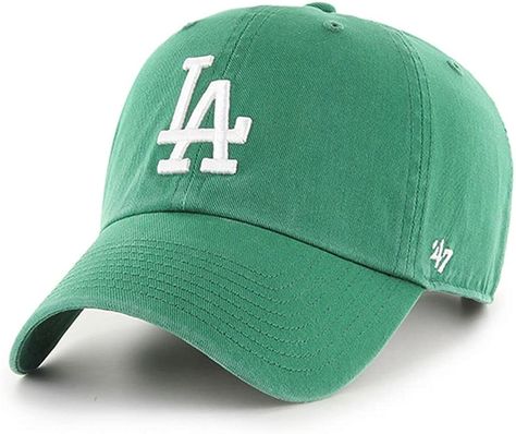 Green Baseball Cap, Flat Hats, Green Cap, Green Hats, Hat Baseball, 47 Brand, Outfits With Hats, Cute Hats, Los Angeles Dodgers