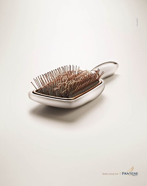 Pantene: Brush  Really strong hair.  Advertising Agency: Grey Canada, Toronto, Canada Print Advertising Design, Studio Illustration, Cosmetic Inspiration, Graphic Branding, Clever Advertising, Pizza Art, Sneaker Posters, 광고 디자인, Commercial Ads