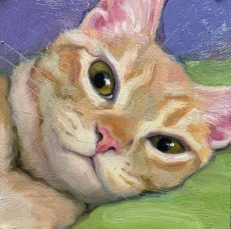 Katya Minkina, Cat Art Illustration, Oil Pastel Art, Orange Cats, Cats Illustration, Old Paintings, Cat Portraits, Daily Paintworks, Pastel Art