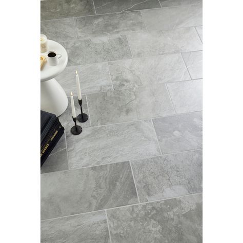 Mod House, Grey Floor Tiles, The Tile Shop, Hall Bathroom, Dr House, Grey Flooring, Mid Century Mod, Design Your Dream House, Grey Marble