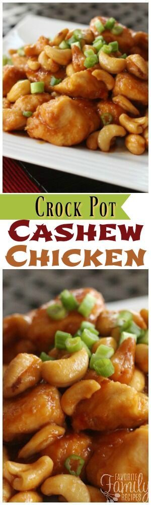 This Crock Pot Cashew Chicken is better than most Chinese takeout cashew chicken. Throw it all in the slow cooker and have a delicious, no fuss dinner! via @favfamilyrecipz Slow Cooker Cashew Chicken, Zucchini Stuffed, Cashew Chicken Recipe, Parmesan Zucchini, Chinese Takeout, Cashew Chicken, Crockpot Dishes, Crock Pot Slow Cooker, Dinner Recipes Crockpot