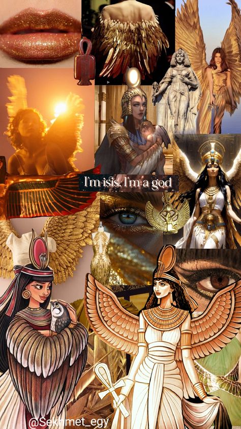 Goddess isis Egyptian mythology #isis #goddess #aesthetics #egypt #egyptian #ancientegypt #mythology #kemet Sekhmet Goddess Aesthetic, Eygptain Goddess Aesthetic, Goddess Aesthetics, Goddess Reference, Sun Witch, Goddess Egyptian, Ancient Egypt Aesthetic, Aesthetic Egyptian, Egypt Wallpaper