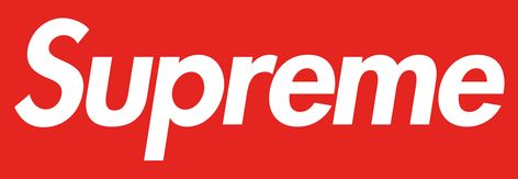 Supreme Logo, Red, White