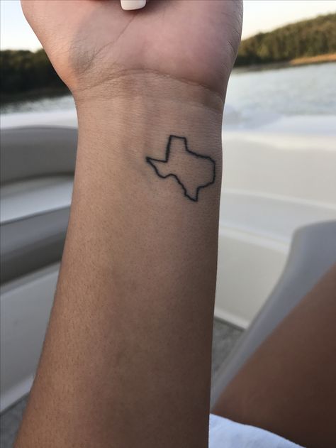 Texas Tattoo Texas Wrist Tattoo, Made In Texas Tattoo, Texas Tattoos Women, Texas Flag Tattoo, Texas Tattoo, Texas Outline, Patriotic Tattoos, Texas Tattoos, Map Tattoos