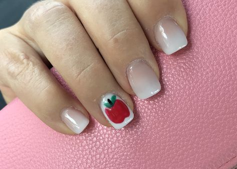 Apple Nails, Apple Design, Ombre Nails, Love Nails, Makeup Nails, Nail Designs, Nails, Makeup