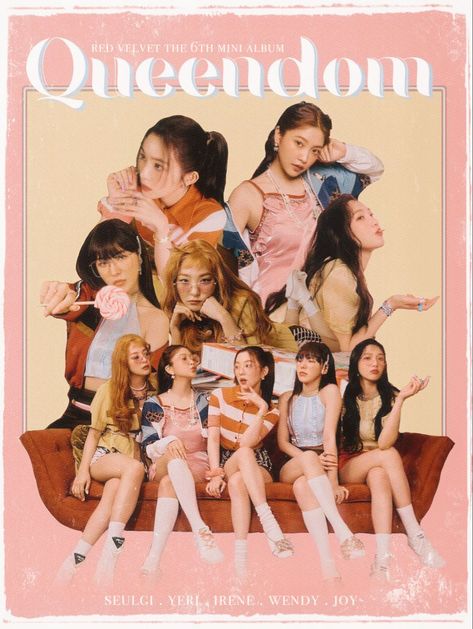 Kpop Posters Aesthetic Red Velvet, Red Velvet Poster Print, Red Velvet Retro Poster, Red Velvet Poster Aesthetic, Red Velvet Poster Edit, Queendom Red Velvet, Red Velvet Poster, Red Velvet Queendom, Joy Poster