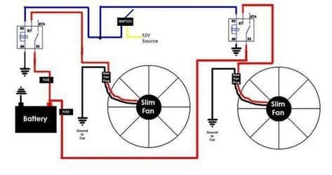 Diy fan relay for you car Automotive Wiring, Electrical Circuit Diagram, Electrical Diagram, Car Fix, Automotive Mechanic, Electronic Circuit Projects, Electrical Wiring Diagram, Diy Fan, Automotive Electrical