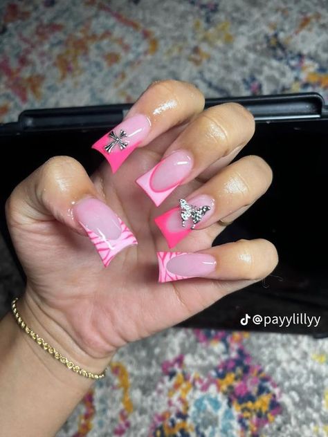 Acrylic Nail Set, Hard Nails, Duck Nails, Colored Acrylic Nails, Girly Acrylic Nails, French Tip Acrylic Nails, Short Square Acrylic Nails, Exotic Nails, Long Acrylic Nails Coffin