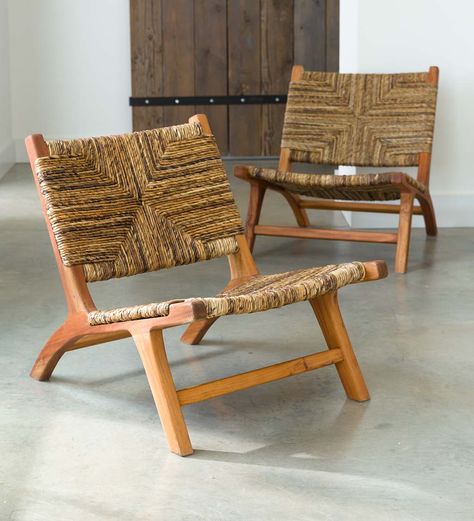 Copenhagen Chairs, Set of 2 | PlowHearth Copenhagen Furniture, Wicker Lounge Chair, Clean Vacuum, Sitting Chair, Danish Chair, Woven Chair, Banana Tree, Wicker Chairs, Home Modern