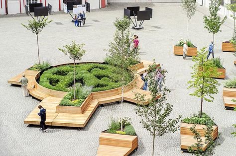 Courtyard City Hall 2 Mediterranean Courtyard, French Courtyard, Spanish Courtyard, Modern Courtyard, Public Space Design, Courtyard Design, Landscape And Urbanism, Street Furniture, Courtyard House