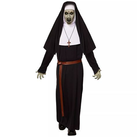 Adult Valak Nun Costume - The Nun - Spirithalloween.com Steampunk Womens Costume, Realistic Mask, Disney Baby Costumes, Safari Costume, Royal Costume, Nun Costume, Firefighter Costume, Tiger Costume, Military Costumes