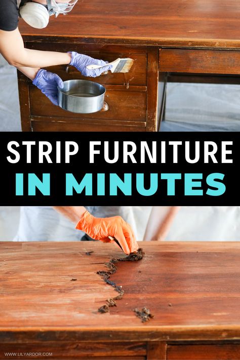 How to strip your old furniture fast and give it a gorgeous makeover! Apply the stripper and watch the magic happen. It only took about 10-15 minutes and I was ready to remove all that varnish. #furnituremakeover #refinishfurniture #diyfurniture Stripping Stained Wood, Stripping Wood Furniture, Revamping Furniture, Restore Wood Furniture, Refinish Wood Furniture, Flipping Business, Updo Ideas, Stripping Furniture, Restore Wood