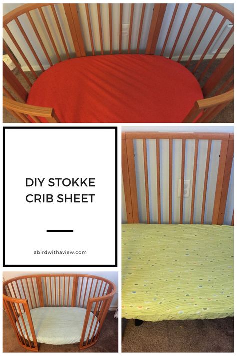 DIY Stokke Sleepi Crib Sheet | Stokke Crib, Crib Sheet Tutorial, Stokke Sleepi Crib, Farmers Market Decor, Oval Crib, Stokke Sleepi, Round Cribs, Crib Comforter, Diy Crib