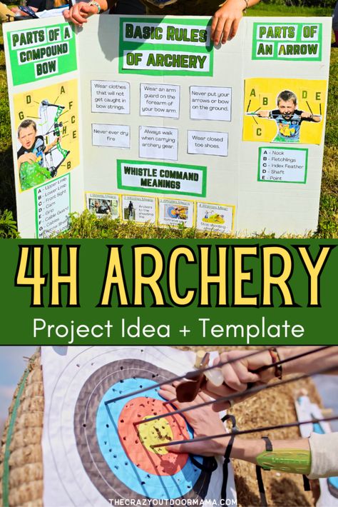 4h archery project idea for tri fold presentation board 4h Presentation Ideas Kids, 4h Fair Projects, 4-h Ideas, 4h Project Ideas For Fair, 4 H Project Ideas, 4h Project Ideas, 4h Crafts, 4h Fair, Archery Practice