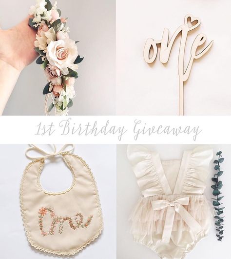 I've teamed up with a few of my favorite shops for an amazing 1st BIRTHDAY GIVEAWAY. We are giving one lucky person the chance to win a… Simple Baby Birthday, Neutral Birthday, Ella Rose, Rainbow Party Decorations, Birthday Giveaways, 1st Birthday Themes, Baby Birthday Cakes, Nursery Inspo