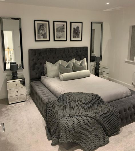 The Forever Home 🏡 on Instagram: “Non Christmas post alert 😬 Probably the only room that doesn’t have a festive twist at the moment but there’s nothing better when our room…” Pintuck Duvet Cover, Gray Bedroom Walls, Grey Bedroom Decor, Bed Price, Luxury Bed, Grey Bedroom, Gray Bedroom, Grey Bedding, Forever Home