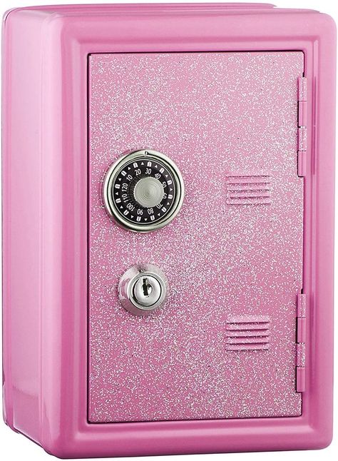 Bedroom Safe, Girl Tools, Images Hello Kitty, Pink Amazon, Pink Office, Safe Box, Cute Bedroom Decor, Combination Locks, Cute Room Decor