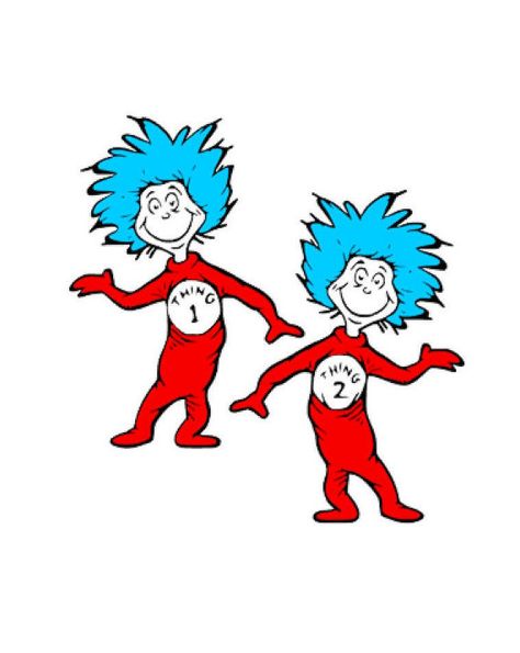 Thing One and Thing Two | Dr. Seuss Wiki | FANDOM powered by Wikia Dr Seuss Pictures, Dr Seuss Images, Dr Seuss Clipart, Thing One And Thing Two, Dr Seuss Coloring Pages, Dr Seuss Art, Thing One Thing Two, Dr Seuss Classroom, Thing 1 And Thing 2