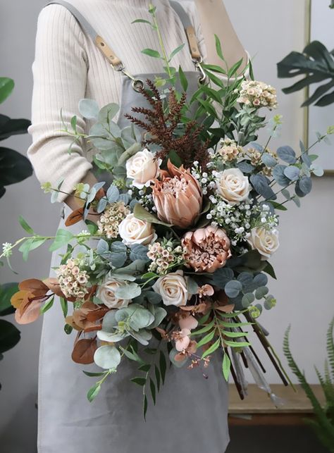 Faux Flower Bouquets from $150 ea Shipped from Melbourne, Australia Wedding Flowers Australia, Native Flowers Australia, Native Bouquet, Silk Flower Crown, Flowers Australia, Faux Flower Bouquets, Silk Bouquet, Wedding Colours, Flower Headbands