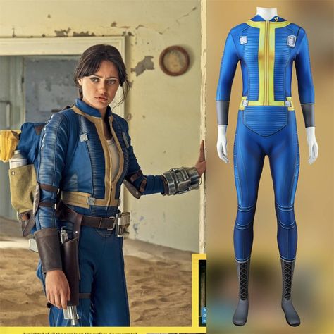 Fallout TV Lucy Jumpsuit Vault 33 Cosplay Costume Women Men Kids #Takerlama Link: https://takerlama.com/products/fallout-tv-lucy-jumpsuit-vault-33-cosplay-costume-women-men-kids-takerlama #fallout #Fallout76 #Vault33 #womenswear #cosplaygirl #womencosplay Fallout Jumpsuit, Jumpsuit Man, Lucy Costume, Fallout Costume, Fallout Cosplay, Woman Costume, Couples Halloween Outfits, Costume Women, Jumpsuit Men